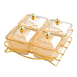 Maxbell Nordic Serving Platter with Lid and Handle for Party Appetizer Sweet Cookies Brown