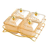 Maxbell Nordic Serving Platter with Lid and Handle for Party Appetizer Sweet Cookies Brown