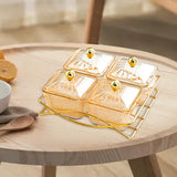 Maxbell Nordic Serving Platter with Lid and Handle for Party Appetizer Sweet Cookies Brown