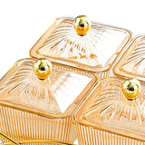 Maxbell Nordic Serving Platter with Lid and Handle for Party Appetizer Sweet Cookies Brown