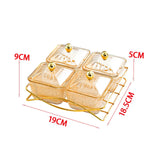 Maxbell Nordic Serving Platter with Lid and Handle for Party Appetizer Sweet Cookies Brown