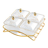 Maxbell Nordic Serving Platter with Lid and Handle for Party Appetizer Sweet Cookies Clear