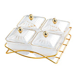 Maxbell Nordic Serving Platter with Lid and Handle for Party Appetizer Sweet Cookies Clear