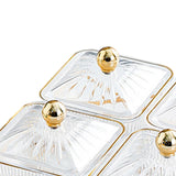 Maxbell Nordic Serving Platter with Lid and Handle for Party Appetizer Sweet Cookies Clear