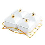 Maxbell Nordic Serving Platter with Lid and Handle for Party Appetizer Sweet Cookies White