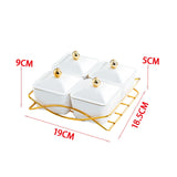 Maxbell Nordic Serving Platter with Lid and Handle for Party Appetizer Sweet Cookies White