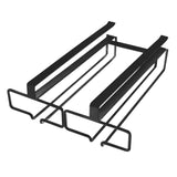 Maxbell Wine Glass Rack under Cabinet Metal Bar Hanger Shelf Kitchen Stemware Holder Black