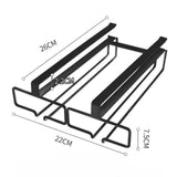 Maxbell Wine Glass Rack under Cabinet Metal Bar Hanger Shelf Kitchen Stemware Holder Black