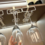 Maxbell Wine Glass Rack under Cabinet Metal Bar Hanger Shelf Kitchen Stemware Holder White
