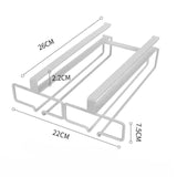 Maxbell Wine Glass Rack under Cabinet Metal Bar Hanger Shelf Kitchen Stemware Holder White