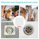 Maxbell 20 Pieces Disposable Shower Drain Catcher Floor Sink Strainer Filter Sticker