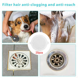 Maxbell 20 Pieces Disposable Shower Drain Catcher Floor Sink Strainer Filter Sticker