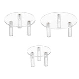 Maxbell 3 Pieces Acrylic Display Riser Organizer Pedestal Stand Clear Product Stand