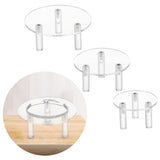 Maxbell 3 Pieces Acrylic Display Riser Organizer Pedestal Stand Clear Product Stand