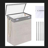 Maxbell Dirty Laundry Basket with Handle Washing Basket for Closets Travel Organizer Coffee