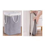 Maxbell Dirty Laundry Basket with Handle Washing Basket for Closets Travel Organizer Coffee