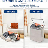 Maxbell Dirty Laundry Basket with Handle Washing Basket for Closets Travel Organizer Coffee