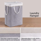 Maxbell Dirty Laundry Basket with Handle Washing Basket for Closets Travel Organizer Coffee
