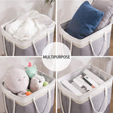 Maxbell Dirty Laundry Basket with Handle Washing Basket for Closets Travel Organizer Coffee