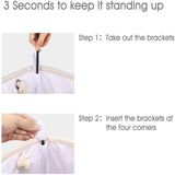 Maxbell Dirty Laundry Basket with Handle Washing Basket for Closets Travel Organizer Coffee