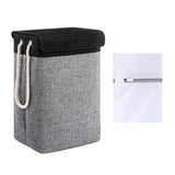 Maxbell Dirty Laundry Basket with Handle Washing Basket for Closets Travel Organizer Deep gray