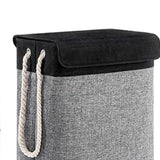 Maxbell Dirty Laundry Basket with Handle Washing Basket for Closets Travel Organizer Deep gray