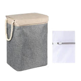 Maxbell Dirty Laundry Basket with Handle Washing Basket for Closets Travel Organizer Light gray