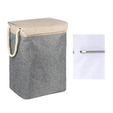 Maxbell Dirty Laundry Basket with Handle Washing Basket for Closets Travel Organizer Light gray