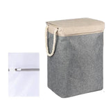 Maxbell Dirty Laundry Basket with Handle Washing Basket for Closets Travel Organizer Light gray