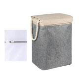 Maxbell Dirty Laundry Basket with Handle Washing Basket for Closets Travel Organizer Light gray