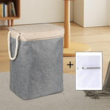 Maxbell Dirty Laundry Basket with Handle Washing Basket for Closets Travel Organizer Light gray