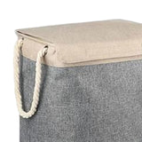 Maxbell Dirty Laundry Basket with Handle Washing Basket for Closets Travel Organizer Light gray