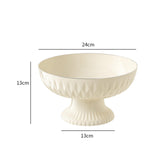 Maxbell Decorative Pedestal Bowl Organization for Table Centerpiece Living Room Home Round