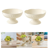 Maxbell Decorative Pedestal Bowl Organization for Table Centerpiece Living Room Home Round