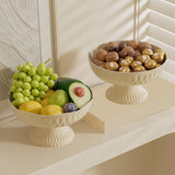 Maxbell Decorative Pedestal Bowl Organization for Table Centerpiece Living Room Home Round