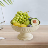 Maxbell Decorative Pedestal Bowl Organization for Table Centerpiece Living Room Home Round