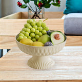 Maxbell Decorative Pedestal Bowl Organization for Table Centerpiece Living Room Home Round