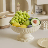 Maxbell Decorative Pedestal Bowl Organization for Table Centerpiece Living Room Home Round