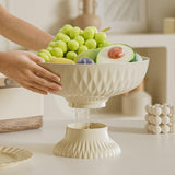 Maxbell Decorative Pedestal Bowl Organization for Table Centerpiece Living Room Home Round