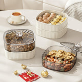 Maxbell Divided Candy Box Nut Holder Dry Fruit Platter Tray for Nut Jewelry Sundries 2 Tier