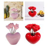 Maxbell Forks and Food Pick Fork Holder Party Supply Fruit Picks for Restaurant Cake Pink