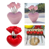 Maxbell Forks and Food Pick Fork Holder Party Supply Fruit Picks for Restaurant Cake Pink