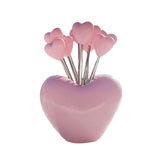 Maxbell Forks and Food Pick Fork Holder Party Supply Fruit Picks for Restaurant Cake Pink