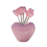 Maxbell Forks and Food Pick Fork Holder Party Supply Fruit Picks for Restaurant Cake Pink