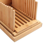 Maxbell Bamboo Bread Slicers Crumb Catcher Compact Folding for Kitchen Baking Slicing style A