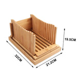 Maxbell Bamboo Bread Slicers Crumb Catcher Compact Folding for Kitchen Baking Slicing style A