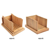 Maxbell Bamboo Bread Slicers Crumb Catcher Compact Folding for Kitchen Baking Slicing style A