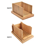 Maxbell Bamboo Bread Slicers Crumb Catcher Compact Folding for Kitchen Baking Slicing style A