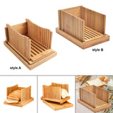 Maxbell Bamboo Bread Slicers Crumb Catcher Compact Folding for Kitchen Baking Slicing style A