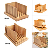 Maxbell Bamboo Bread Slicers Crumb Catcher Compact Folding for Kitchen Baking Slicing style A